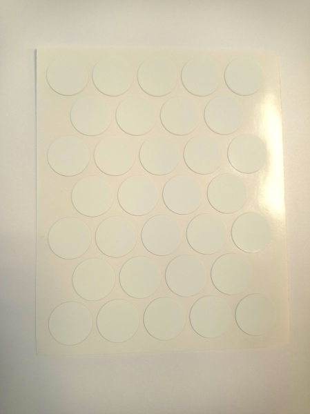Пластиковые заглушки самоклеящиеся 18мм для эксцентрика 145х110мм parlak beyaz белый глянец