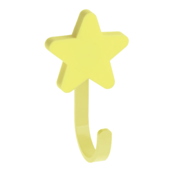 Крючок мебельный WM-STAR звезда, желтый WM-STAR-ZT