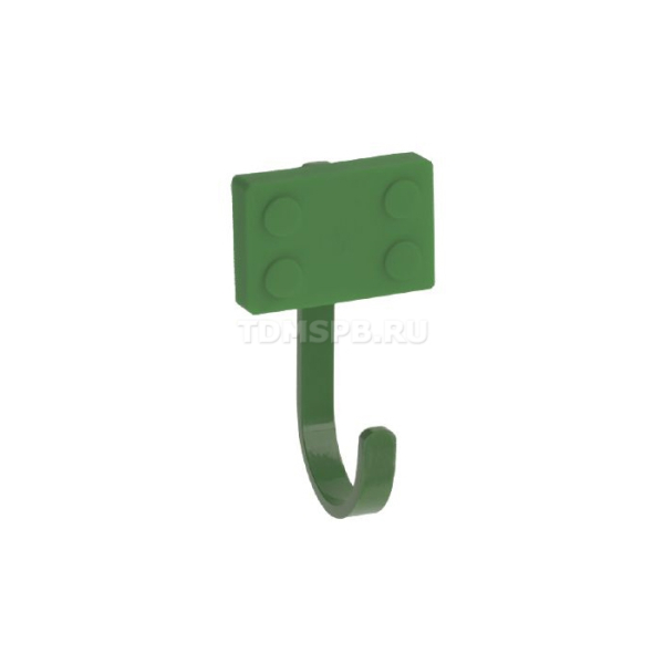 Крючок мебельный WM-BLOCK прямоугольник, зеленый WM-BLOCK-ZL