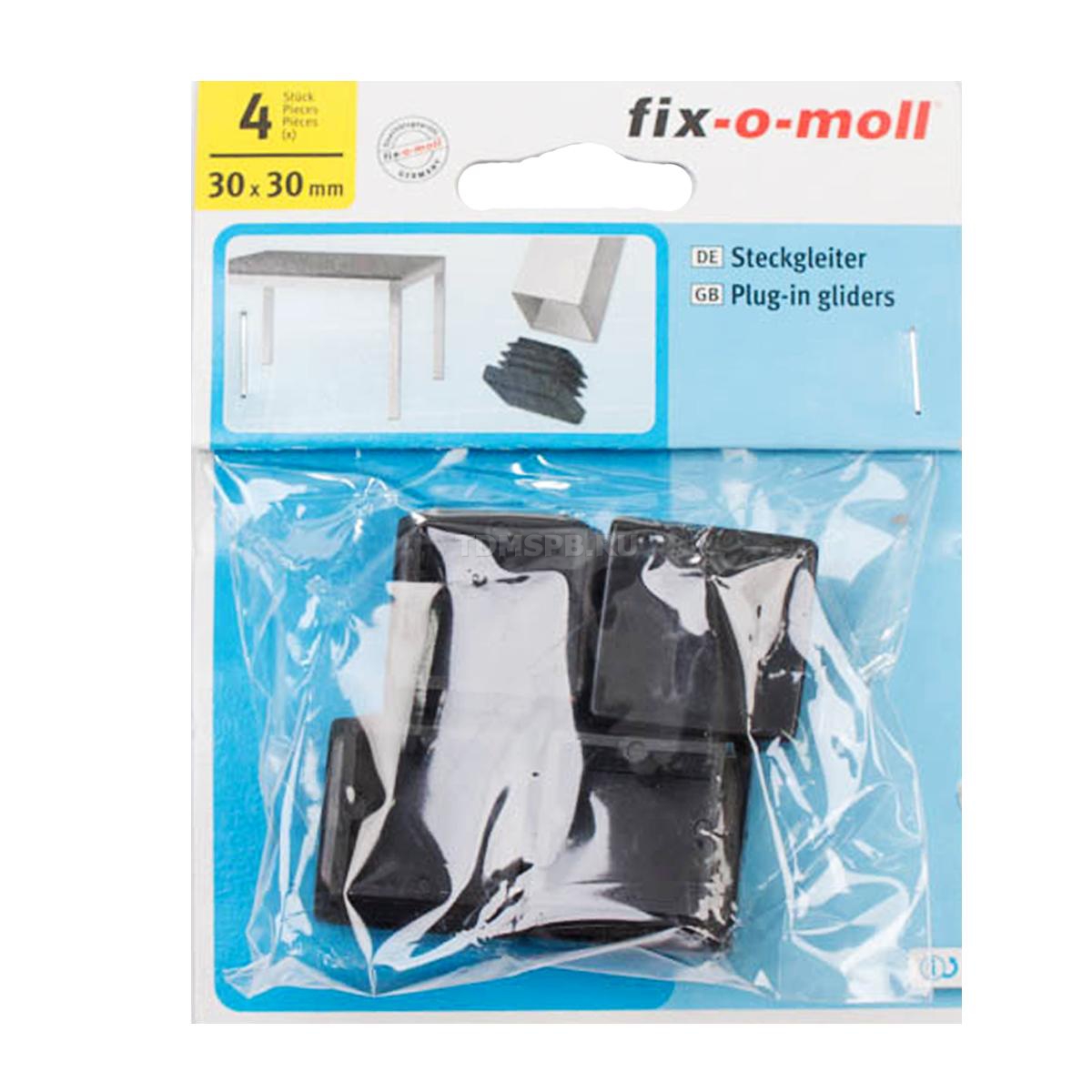 Fix-o-Moll наконечник защитный для мебельных ножек d20 мм черный (4 шт)