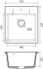 Мойка GranFest URBAN  GF-UR-245 1-чаша 450*490 мм, белый