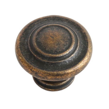 Ручка-кнопка D32 мм, старинная латунь