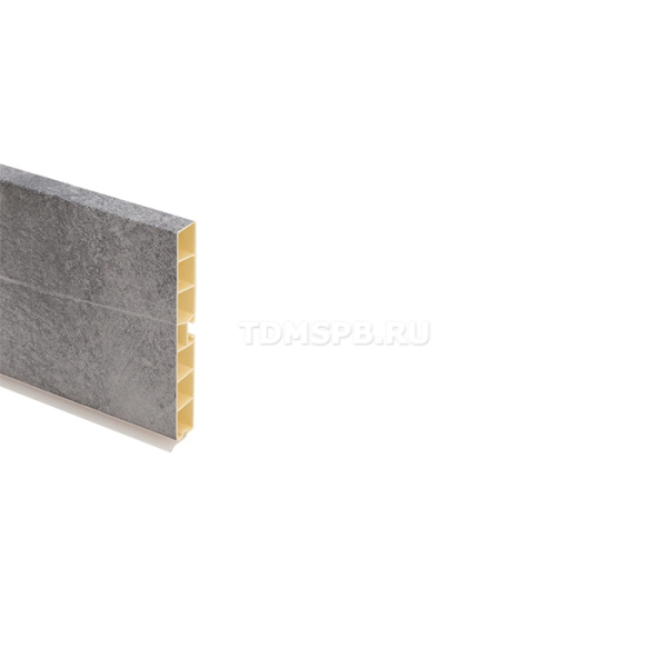 Цоколь ПВХ H100 мм L=4 м, бетон светло-серый