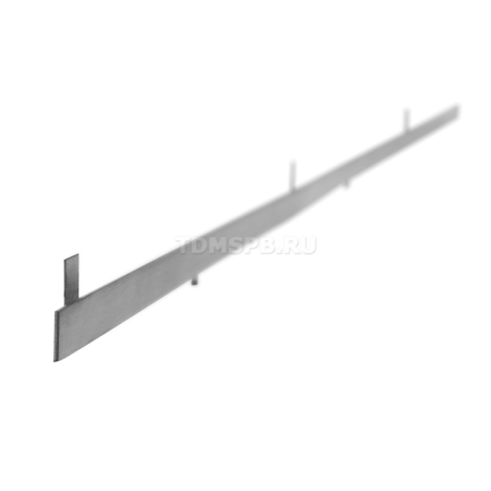 Планка для мебельных щитов соединительная 7 мм, прямой стык, хром матовый