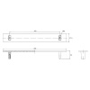 Ручка-скоба Paolo Mozerro FS21100-160 DNI, 160 мм, никель