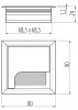 Пропуск для кабеля Merida 80х80, черный (LB-K80х80-20)