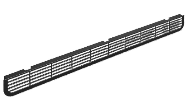 Решетка вентиляционная 509x45 мм R42, черный
