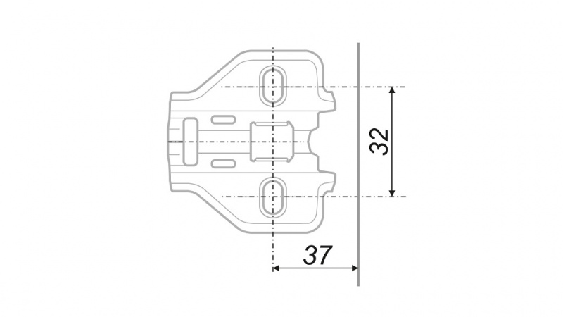 Планка простая для петель Boyard H3012BN NEO H2, никель