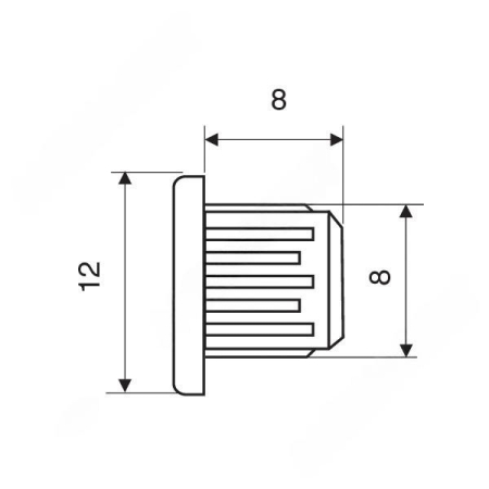 Заглушка мебельная Ф8 №23 белый