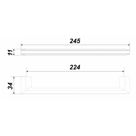 RS285BL/CP.4/224 (Ручка мебельная RS285BL/CP.4/224)