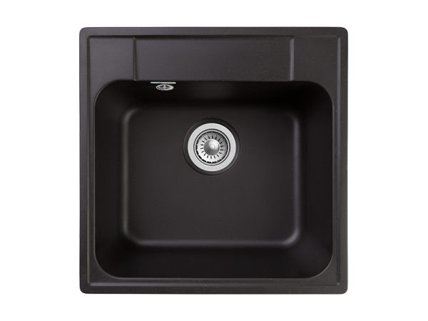 Кухонная мойка врезная GF-Z48 480x480 мм в шкаф 500 мм, чёрный