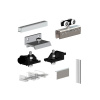 Комплект фурнитуры VALCOMP HERCULES GLASS 213-370 ,100 кг на 1 стеклянную дверь с направляющей 2000 мм