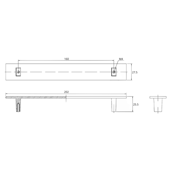 Ручка-скоба FS21100-160 мм, матовый  никель