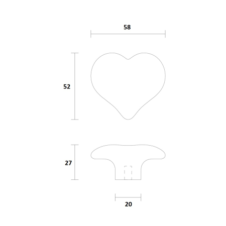 Ручка мебельная Heart HL-045 с покрытием (дуб)