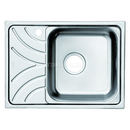 Кухонная мойка из нержавеющей стали ARR60SRi77 605x440 мм в шкаф 450 мм, стальной