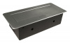 Блок розеток открывающ.горизонтальный (2х220-240V 12A 2хUSB 2,7kW IP20), с проводом, серебристый