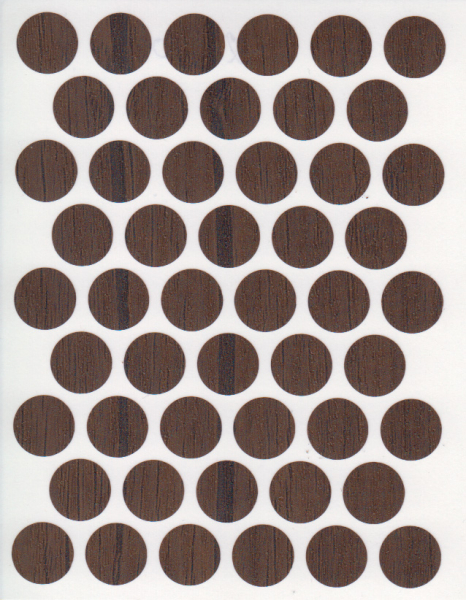 Пластиковые заглушки самоклеящиеся 14мм для евровинта 145х110мм ANTİK KAHVE античный кофе