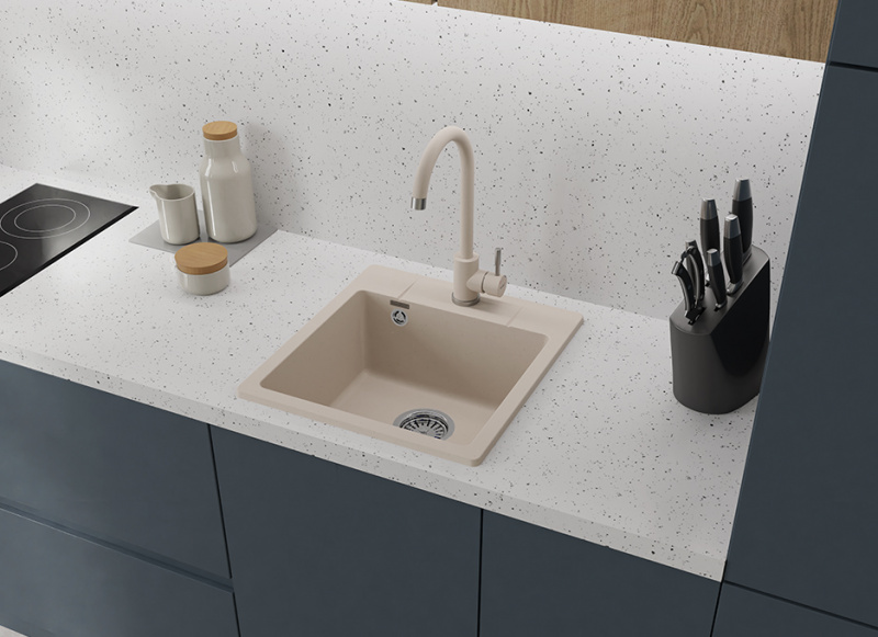 Мойка GranFest URBAN  GF-UR-245 1-чаша 450*490 мм, белый
