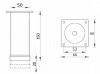Ножка 150 мм d-50 70 кг D-737-4, черный