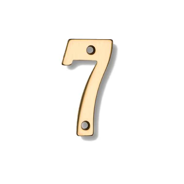 Номер "7" на дверь BRASS, 700200-7070179, латунь