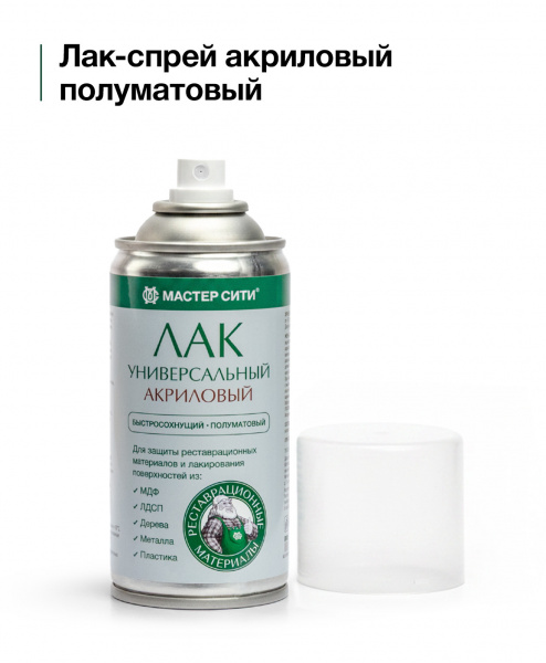 Лак-спрей универсальный акриловый, баллон 210 мл