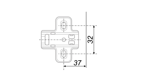 Н5912 (Планка для петель H319, H=2)