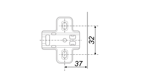 Н5912 (Планка для петель H319, H=2)