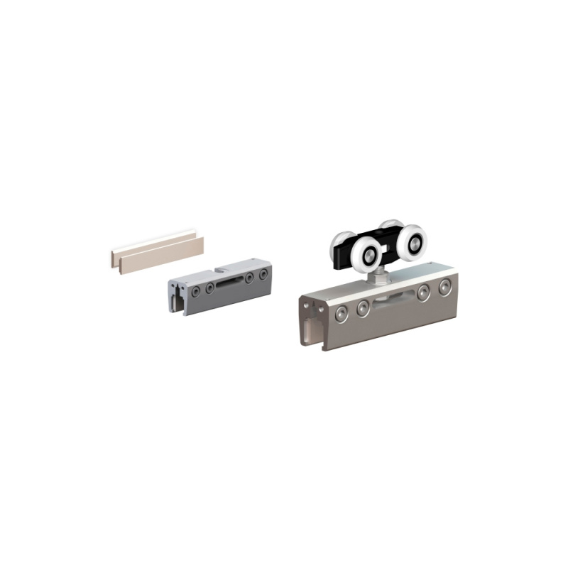 Комплект фурнитуры VALCOMP HERCULES GLASS 213-370 ,100 кг на 1 стеклянную дверь с направляющей 2000 мм