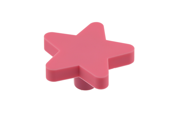 Ручка-кнопка 50/48 мм, звезда розовая