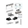 Комплект фурнитуры VALCOMP HERCULES GLASS 213-370 ,100 кг на 1 стеклянную дверь с направляющей 2000 мм