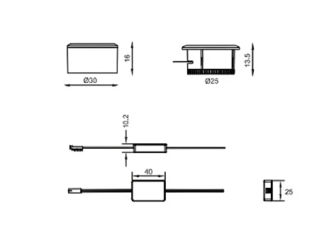 Выключатель сенсорный "Touch" беспроводной 12V/60W, 24V/96W, 5А, IP20, серый