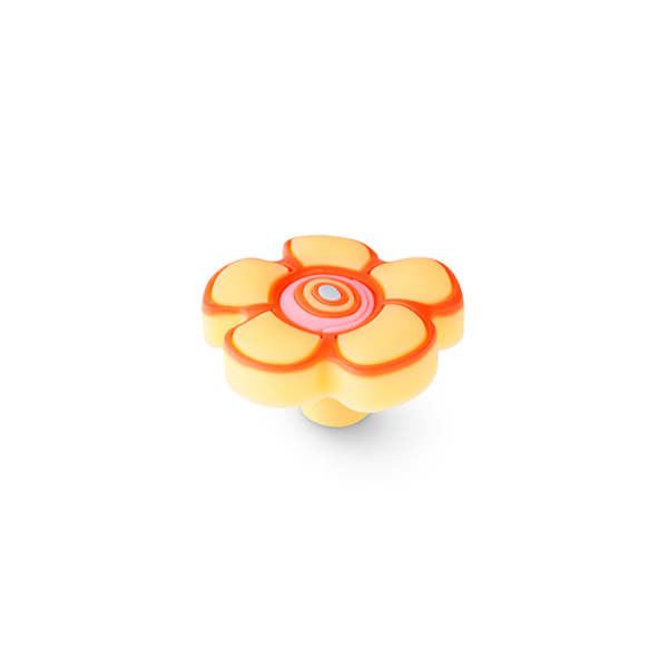 Ручка-кнопка цветок №1 оранжевый