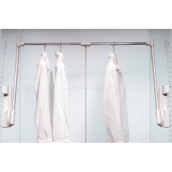 Лифт для одежды в шкаф цвет серый 750-1150мм, 10кг