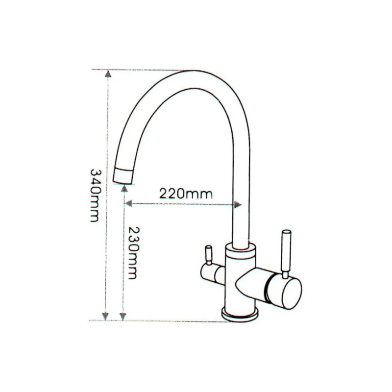 Смеситель гранитный EMAR EC-3007 АНТРАЦИТ