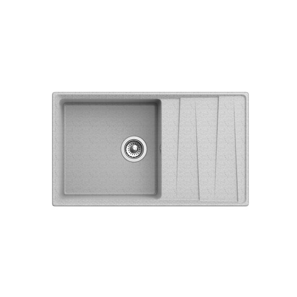 Кухонная мойка врезная GF-LV-860L 860x500 мм в шкаф 600 мм, серый