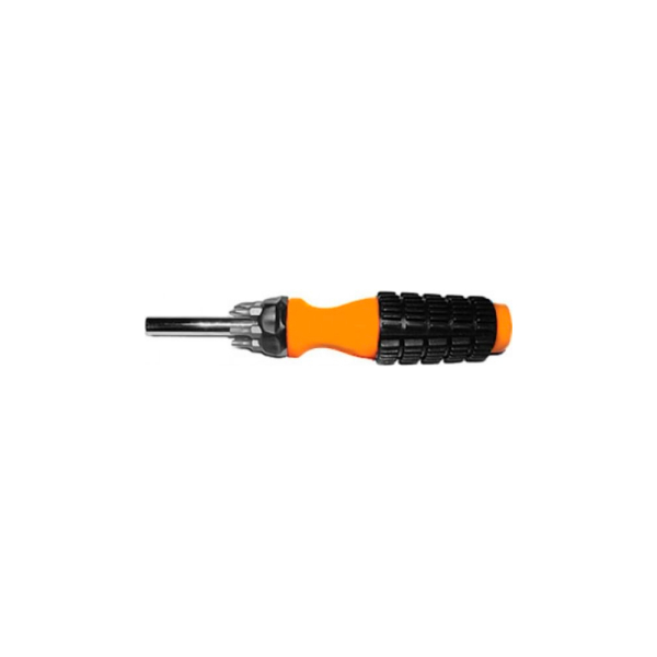 Отвертка 6 CrV бит, оранжевая ручка с антискользящей накладкой