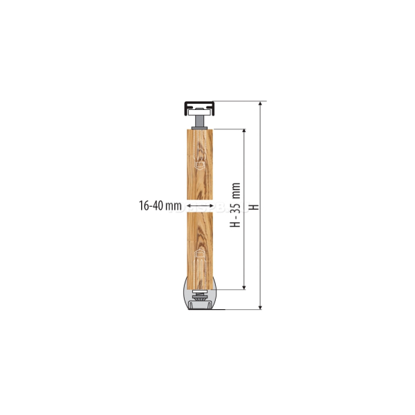 Комплект фурнитуры для складных дверей APOLLO 2/908мм