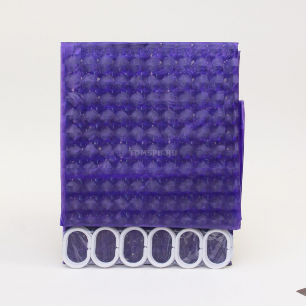 SI19021 Шторка для ванной  3D фиолетовая ,180x180 см, PEVA  с кольцами