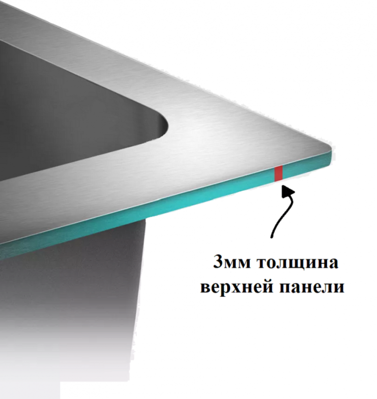 Мойка врезная 2 чаши, AMALET Standart, 78х48 Satin, нержавеeющая сталь, сатин