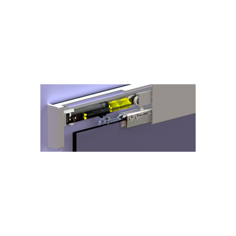 Комплект фурнитуры VALCOMP HERCULES GLASS 213-370 ,100 кг на 1 стеклянную дверь с направляющей 2000 мм