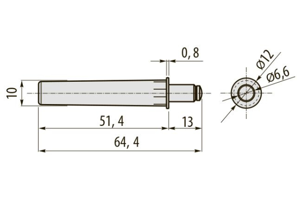 Амортизатор для фасада D10 мм, серый