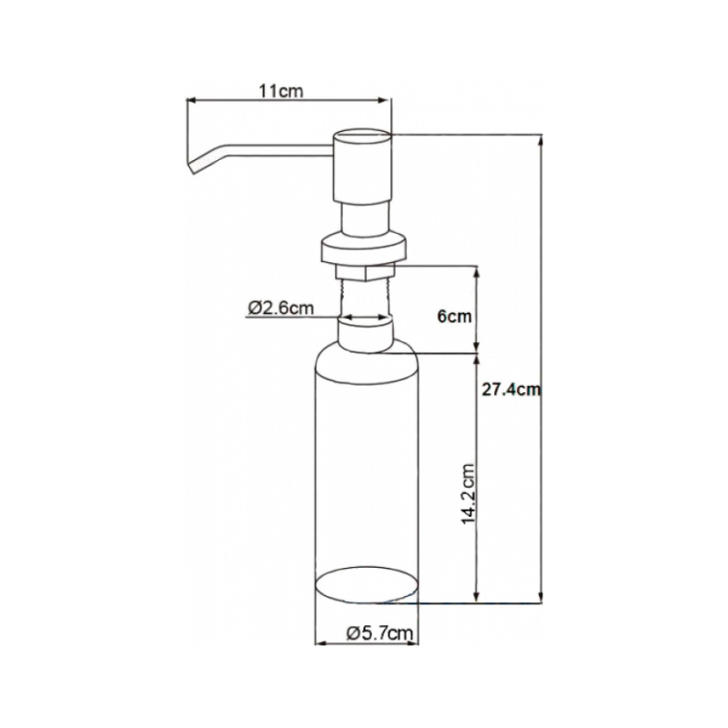 Дозатор OL-401D, хром