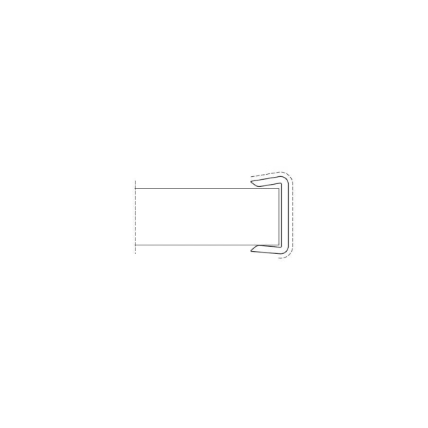 Торцевая заглушка для цоколя Макмарт Н.120, белый (под покраску), 21\19.42.0419